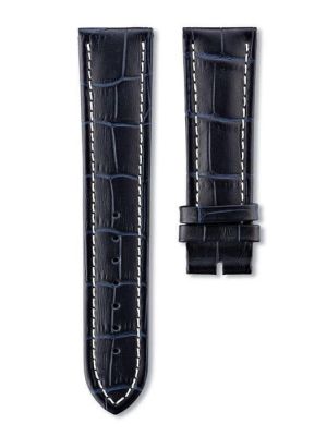 Delma 22mm Embossed Leather Strap - Blue
