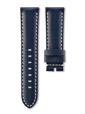 Delma 22mm Matte Leather Strap - Blue
