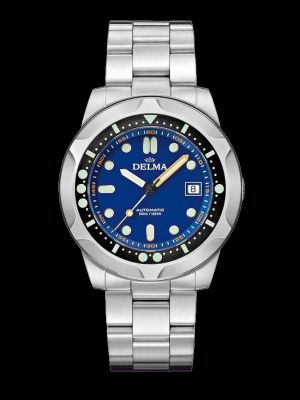 Delma Quattro Dive Watch - Blue with Black Bezel Ring