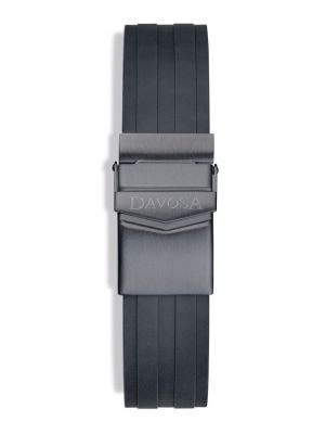 Davosa Argonautic Black-Black Rubber Strap