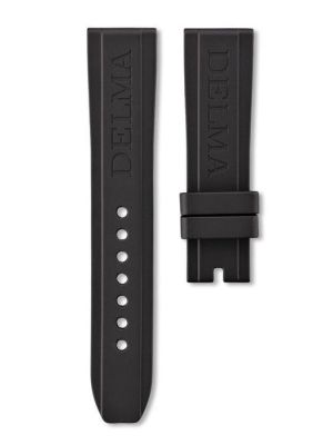 Delma 22mm Rubber Strap - Black